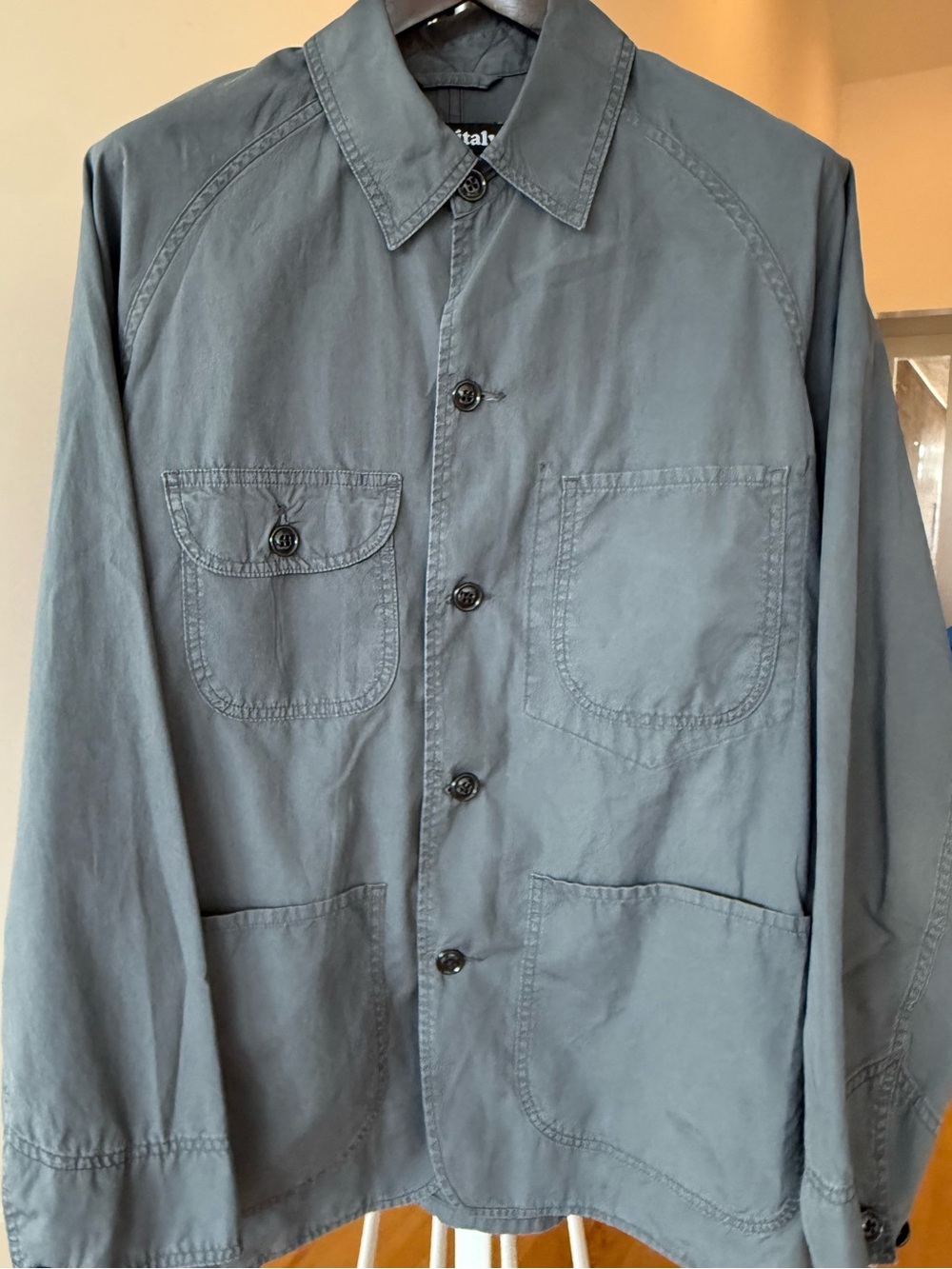 Monitaly Made in USA Raglan Chore / Coverall Jacket Gray